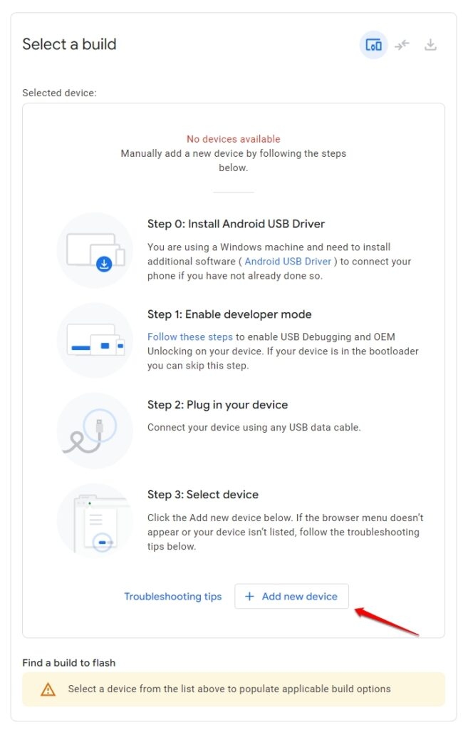 Добавить новое устройство — Android 14 на Android 13 в Google Pixel