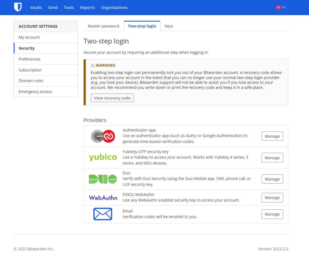 Bitwarden 2FA - Bitwarden vs. Dashlane