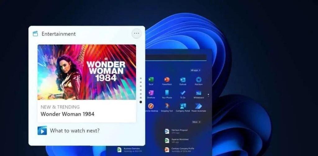 Entertainment Widget - Best Widgets for Windows 11