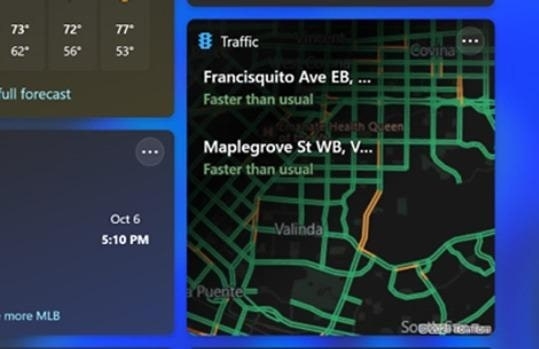 Traffic Widget - Best Widgets for Windows 11