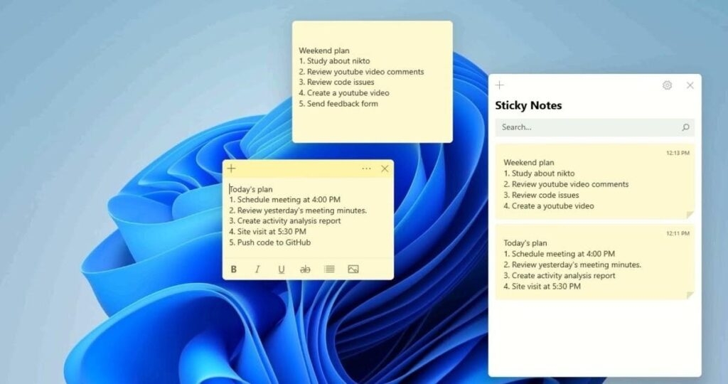 Sticky Note Widget - Best Widgets for Windows 11