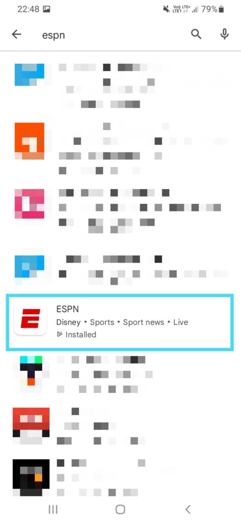 Обновите приложение ESPN для Android — приложение ESPN не работает