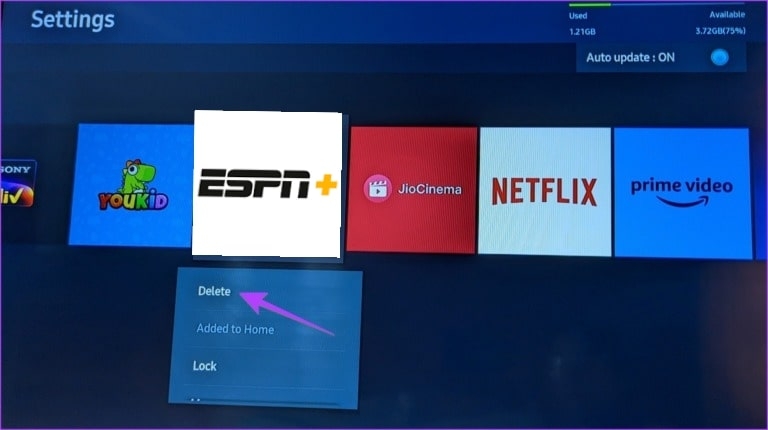 Переустановите ESPN+ на Samsung Smart TV — приложение ESPN не работает