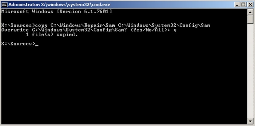 Windows Копировать файл SAM — ошибка 0xc0000001 в Windows 10