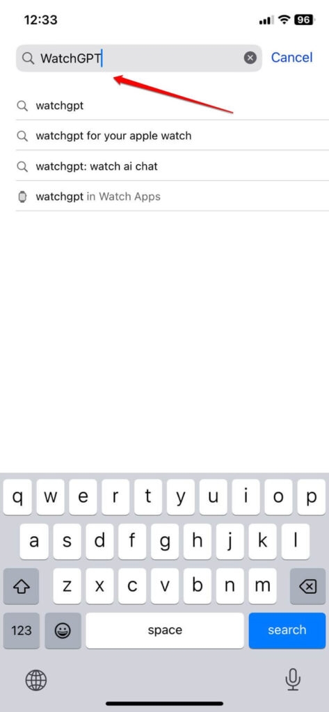 Установите приложение WatchGPT — ChatGPT на Apple Watch
