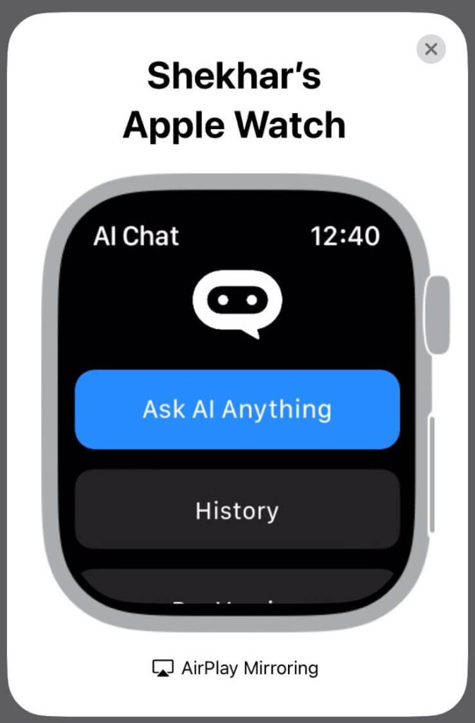 ChatGPT on Apple Watch - ChatGPT on Apple Watch