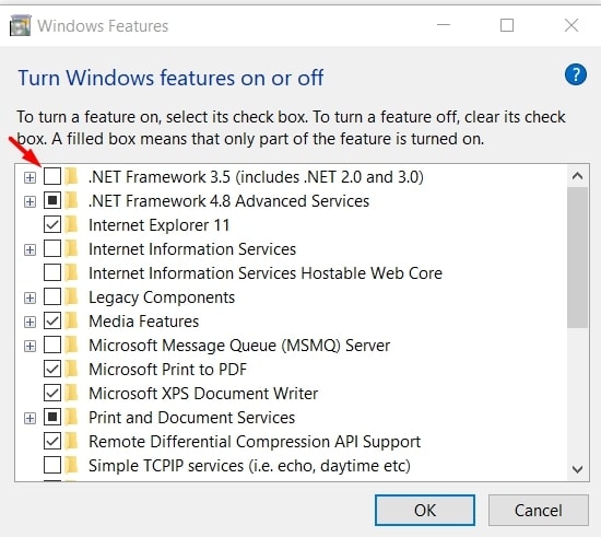 NET Framework 3.5 (включая .NET 2.0 и 3.0) — код ошибки 0x800f081f в Windows