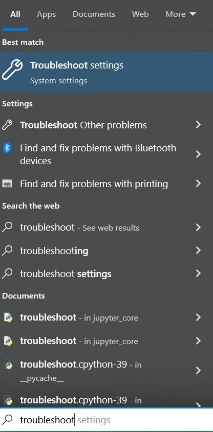 Troubleshoot Settings - Word Error 0x88ffc009 in Windows 10/11