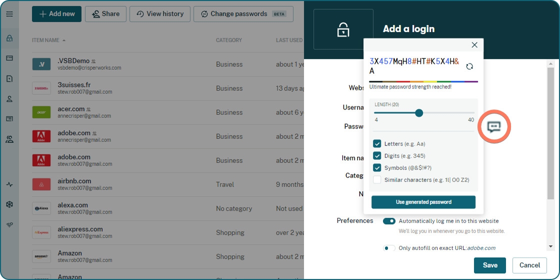 Add New Password - Dashlane Review