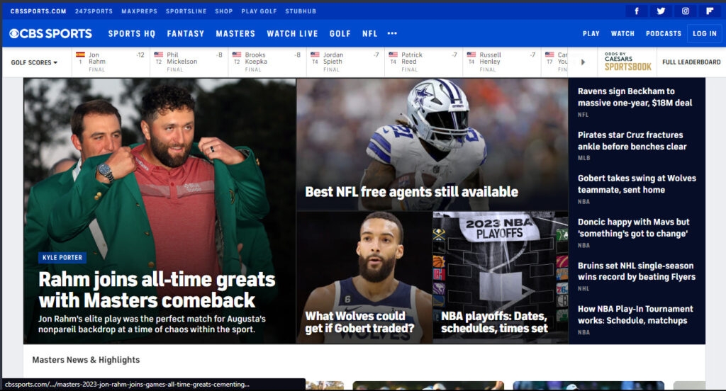 CBS Sports - Best NFL Streaming Sites and Apps