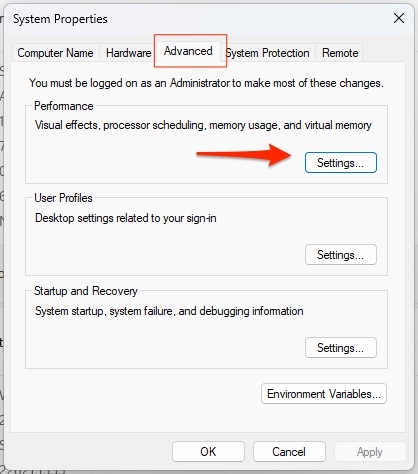 Advanced System Settings - Nvidia Display Driver Failed To Start
