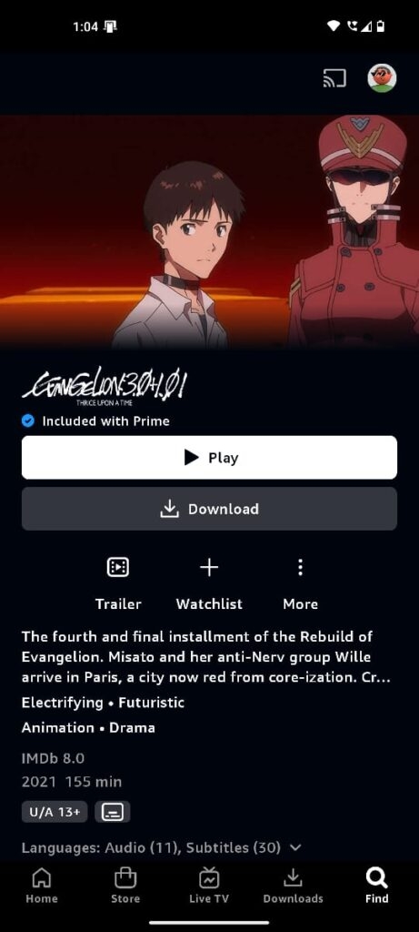 Prime Video - Best Anime Streaming Apps for Android and iOS