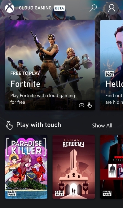 Играйте в Fortnite на Xbox Cloud Gaming