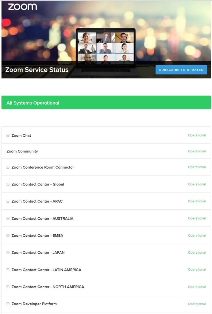 Zoom Server Status - Zoom Error Code 10004