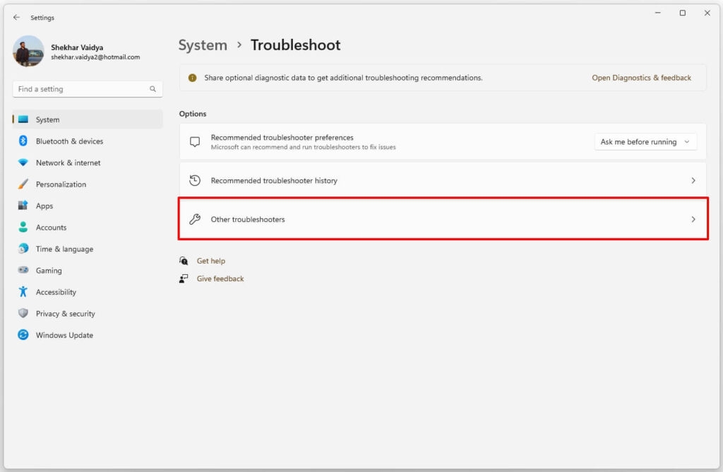 Other Troubleshooters - Error 0xFFFFFFFF on Windows