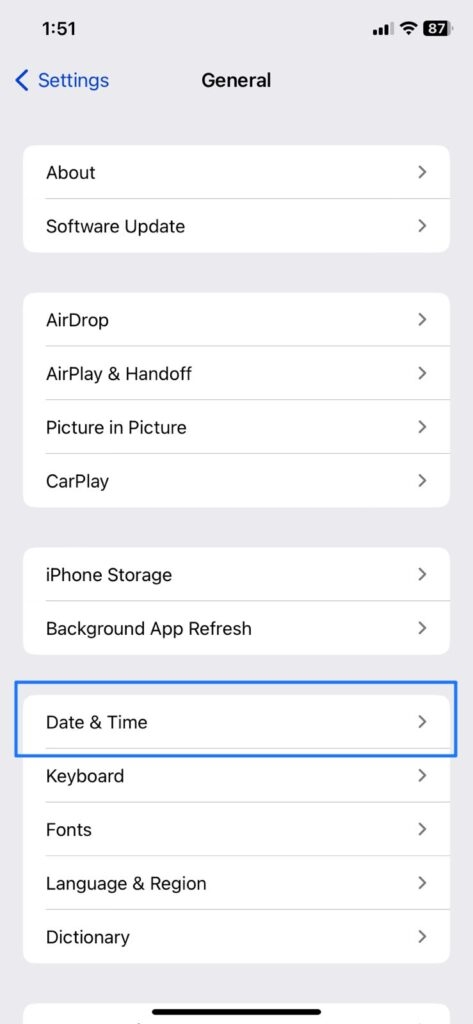 General Settings iPhone - iPhone Will Not Access Certain Sites