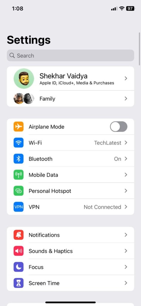 iPhone Settings - Fix if iCloud Photos Not Syncing
