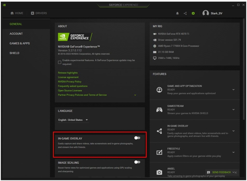 Disable NVIDIA GeForce Experience Overlay - Darktide Long Load Time