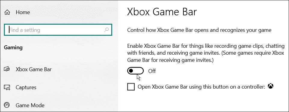 Disable Game Bar Windows 10 - Darktide Long Load Time