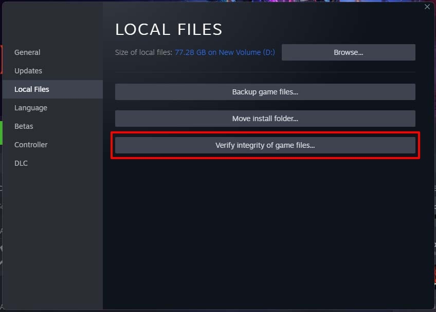 Verify Game Files - Atomic Heart Low Level Fatal Error