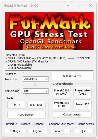 Furmark - Вентиляторы графического процессора не вращаются