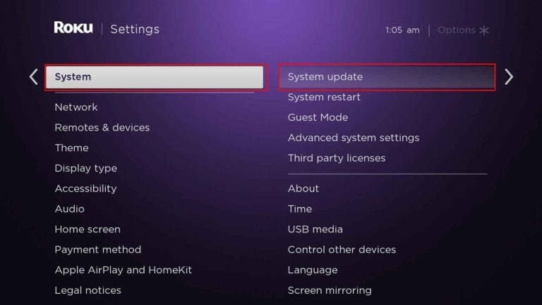 System Update Roku TV - Roku AirPlay Not Working