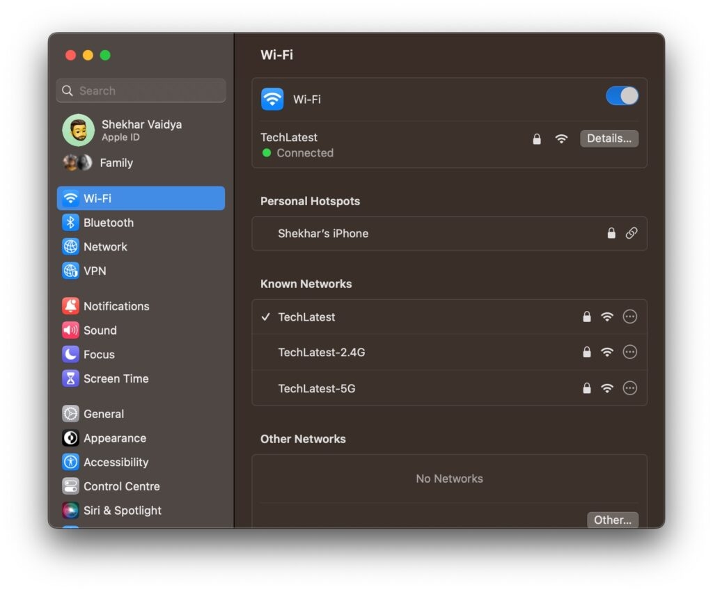 Mac Wifi Settings - Roku AirPlay Not Working