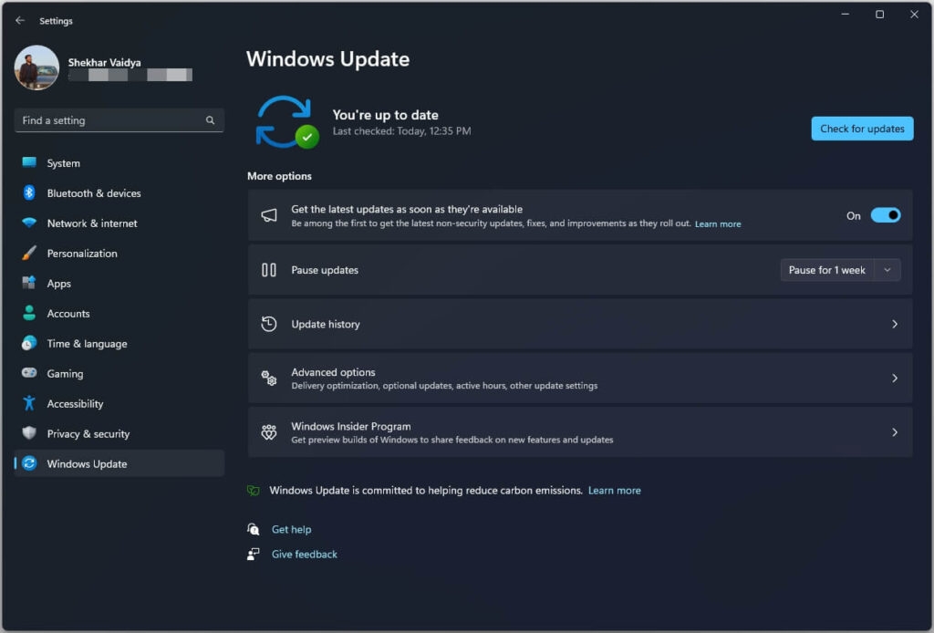 Update Windows 11 - Error Code 9999 in Darktide