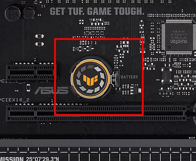 Батарея CMOS — индикатор DRAM на материнской плате