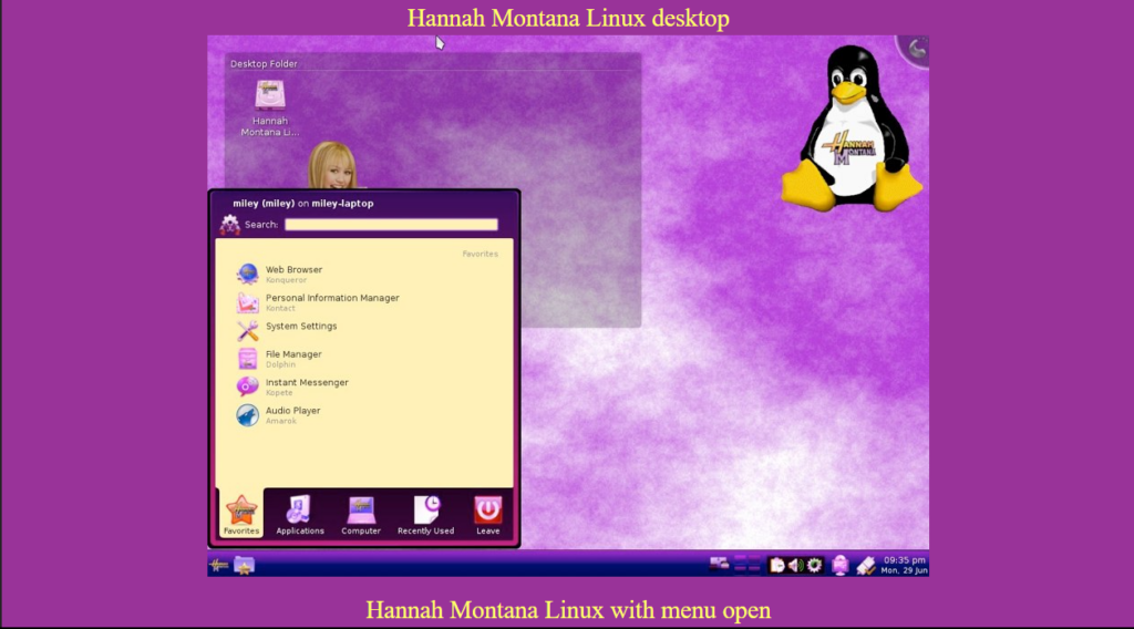 Hannah Montana Linux