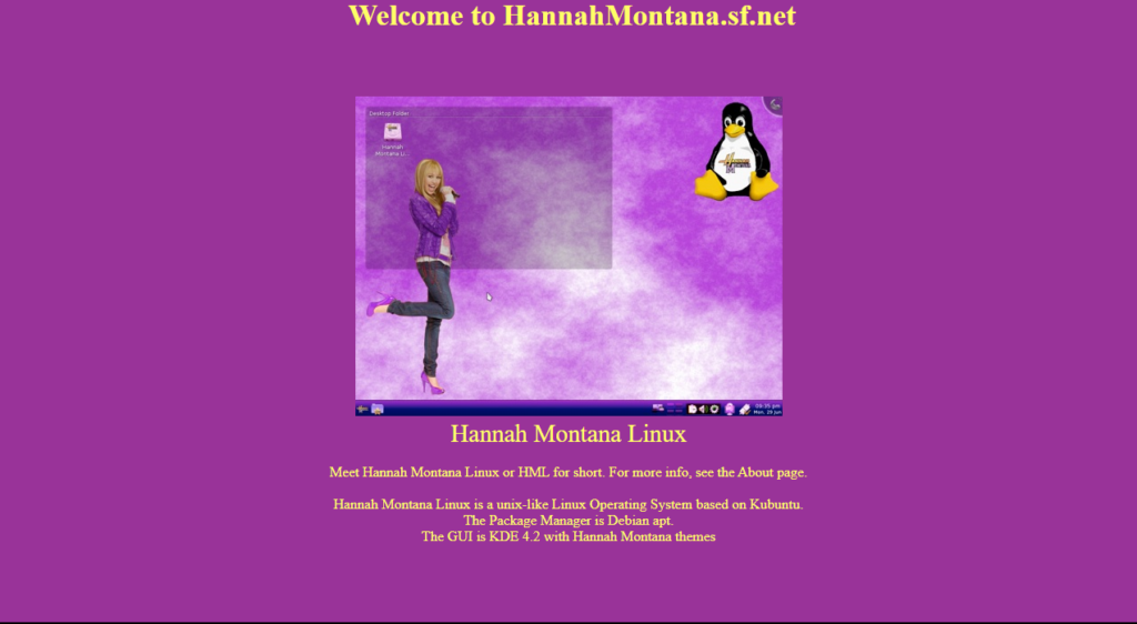 Hannah Montana Linux