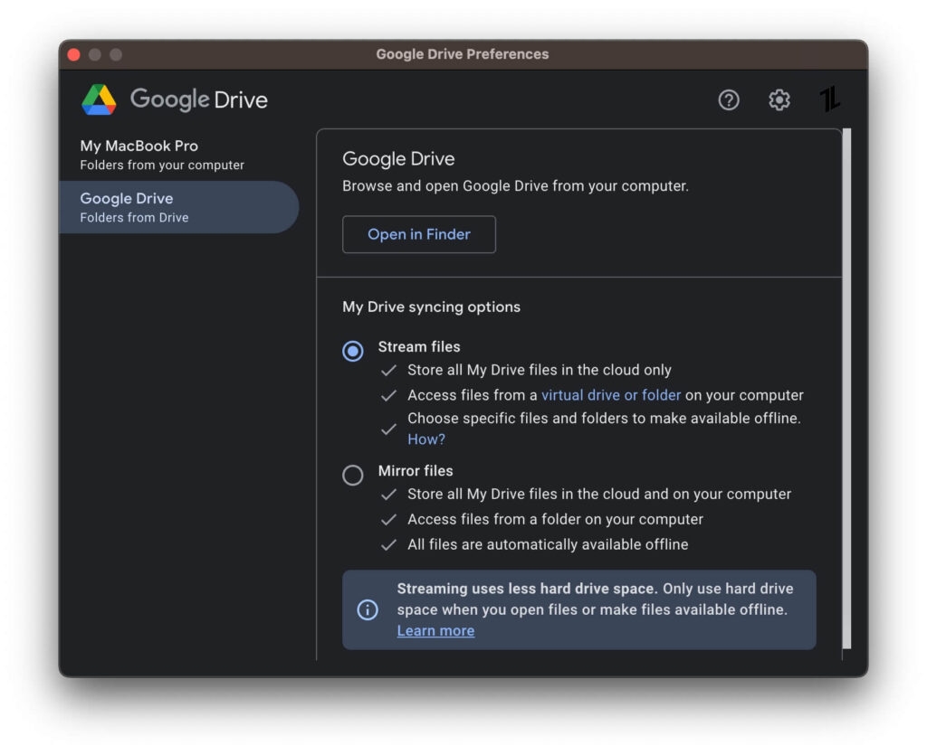 Google Drive on Mac