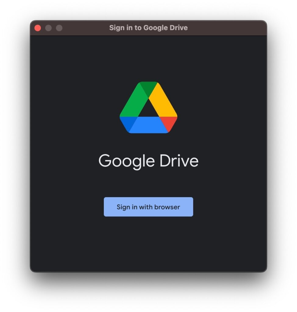 gogle drive for mac