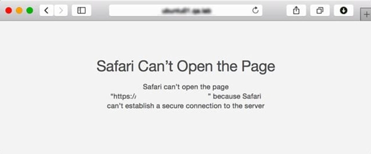 error safari can't establish a secure connection