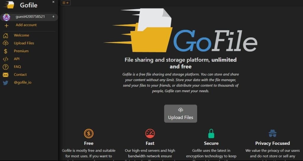 Что такое Gofile.io?