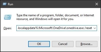 Reset OneDrive - Error 0x8007016a in Microsoft OneDrive