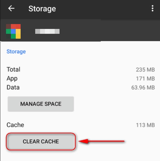 Очистите кеш и данные приложения - Google Фото «Ваше видео скоро будет готово»
