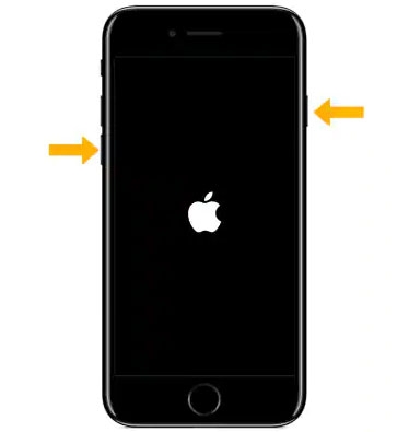 Перезагрузите iPhone 14 - проблема с черным экраном iPhone 14