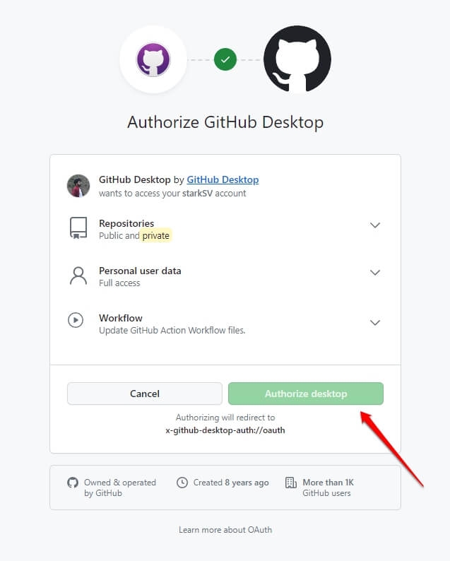 Авторизуйте учетную запись GitHub — загрузите более 100 файлов на GitHub