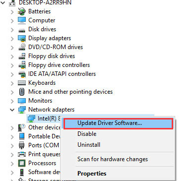 Update Network Driver (For PC Only)