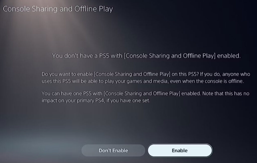 Как настроить Gameshare на PS5