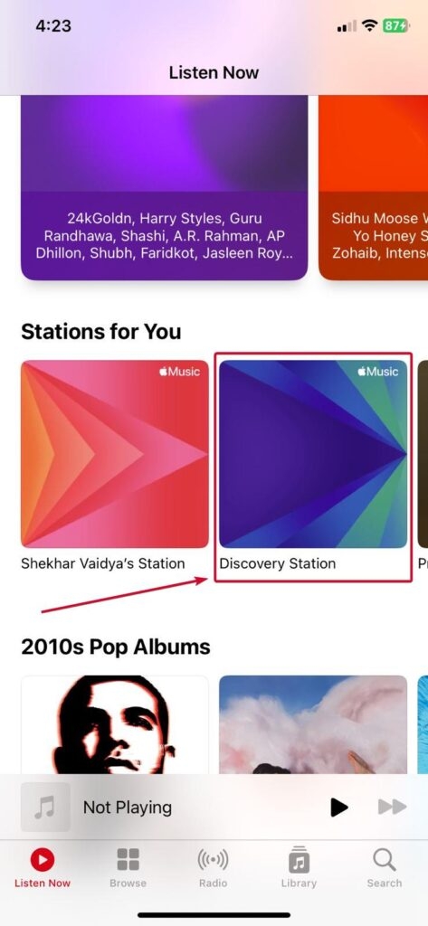 Станция Apple Music Discovery