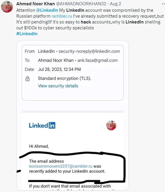 Linkedin Accounts Breached in a Hijacking Campaign 3