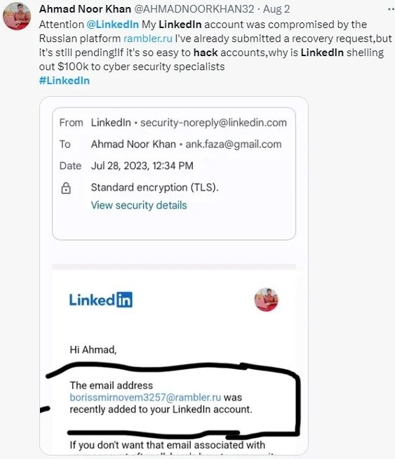 Linkedin Accounts Breached in a Hijacking Campaign 5