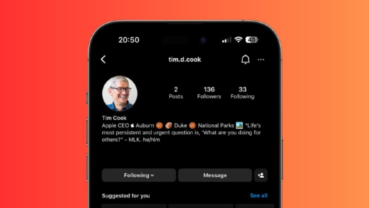Tim May Instragram Instagram Deletes Fake Tim Cook Account | TechLatest