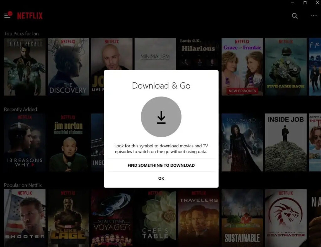 Download Titles and Turn on Airplane - Too many people are using your account Netflix