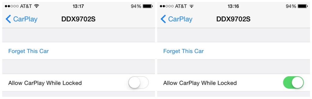 Разрешить CarPlay при блокировке — телефон заряжается, но Carplay не работает