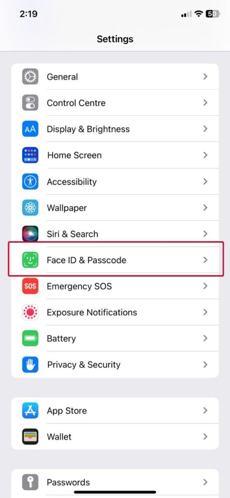 Face ID & Passcode - Phone Charging but Carplay Not Working