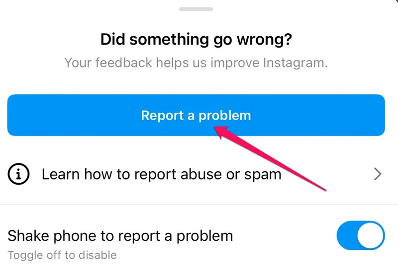 Report The Issue to Instagram - "This story is Unavailable" on Instagram