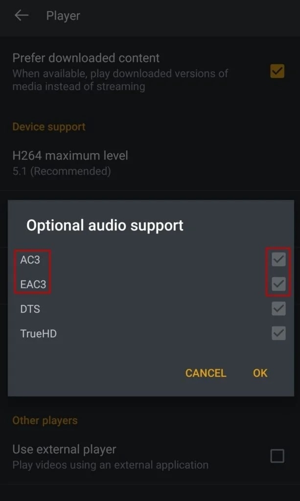 Plex Enable AC3 and EAC3 - Plex: An Error Occurred Loading Items to Play